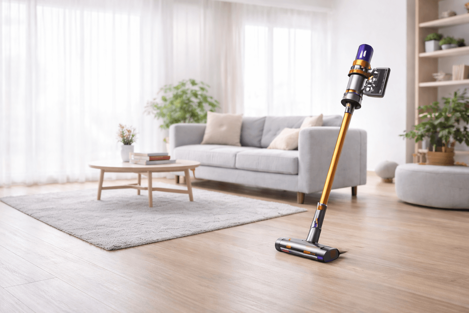 Aspirateur balai moderne dans un salon