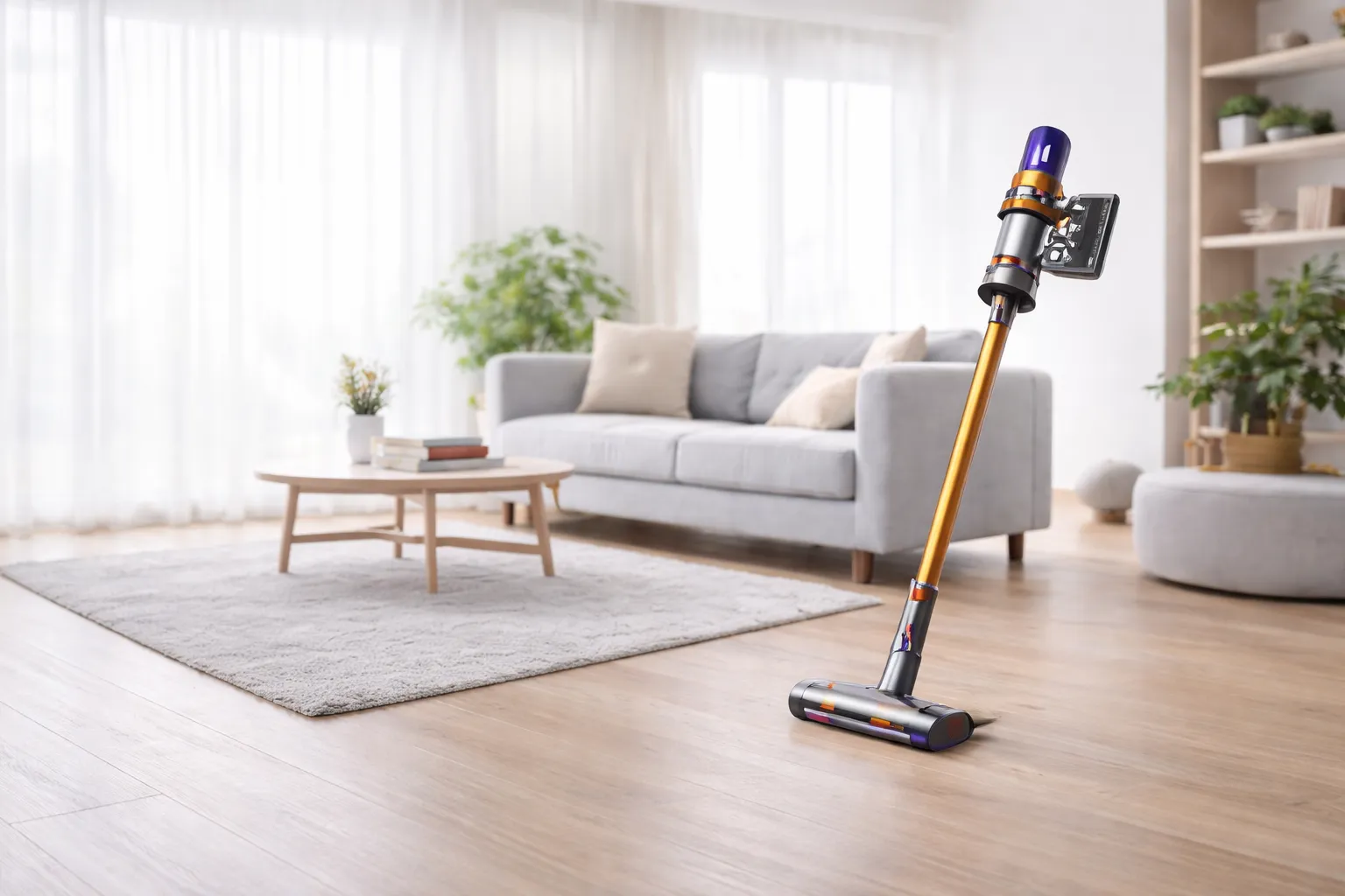 Aspirateur balai moderne dans un salon