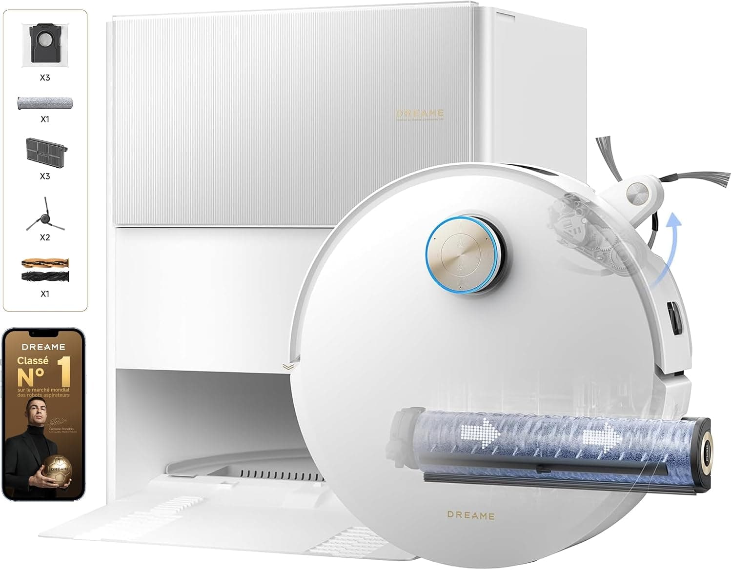 Photo de l'aspirateur Dreame Aqua10 Ultra Roller Complete : avis 2026, 30 000 Pa