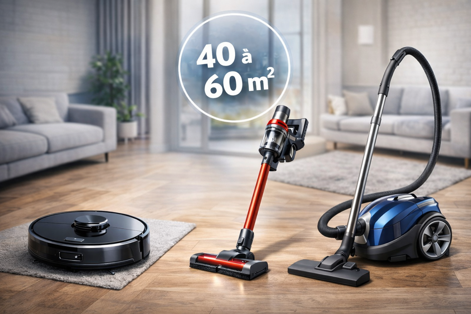 Quel aspirateur pour un appartement de 40 à 60 m² en 2025 ?