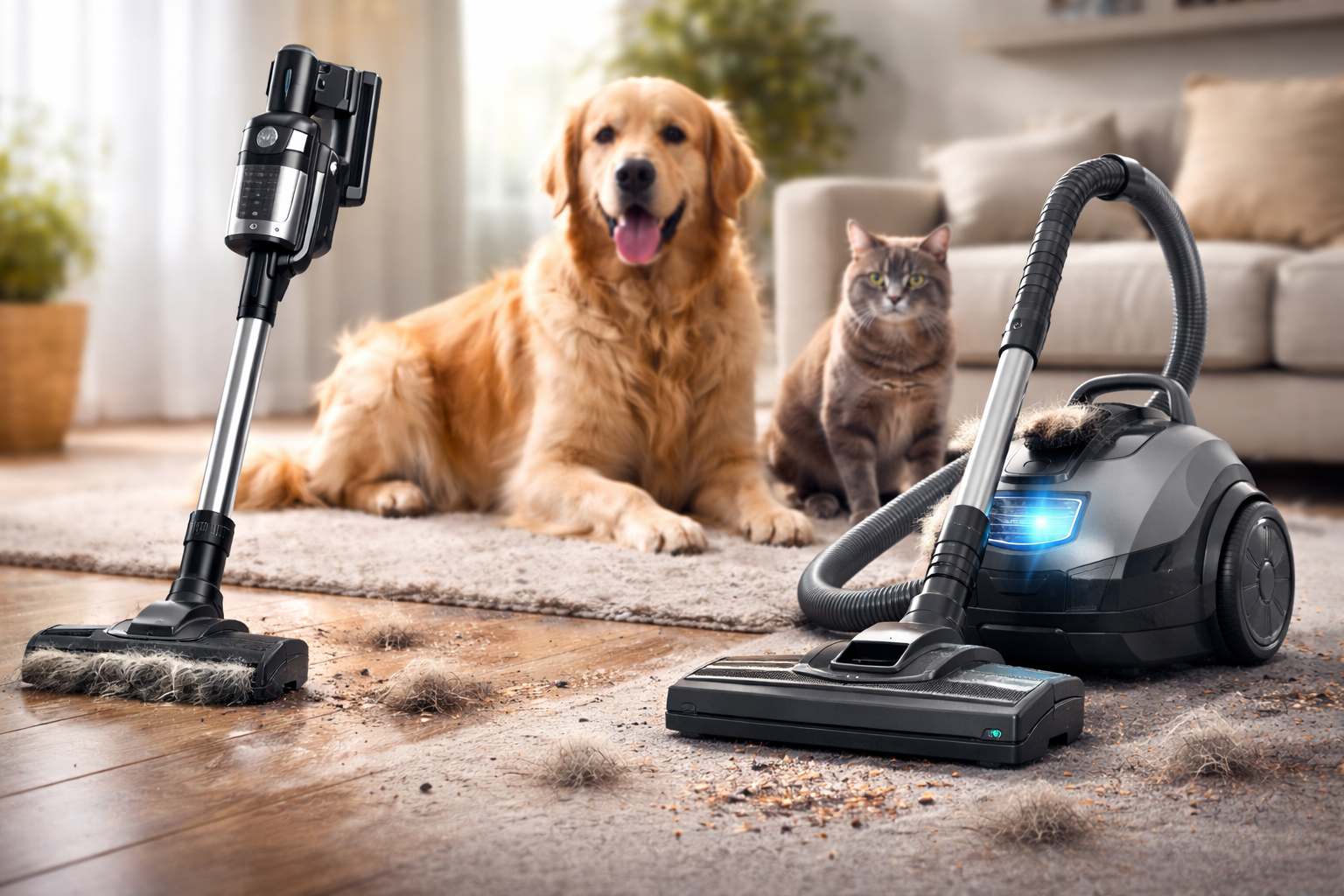 Aspirateur avec animaux